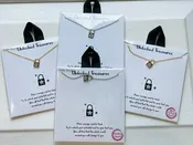 Dainty Cubic Lock Necklace