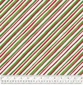 Meowy Christmas by Windham Fabrics CHRISTMAS STRIPE/WRAPPING PAPER