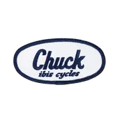 Ask Chuck Embroidery Badge - Blue