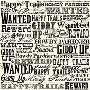 Boots and Saddle Words on Ivory Paper