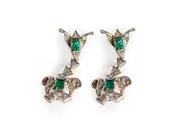 1.00 Carat Total Weight Diamond Platinum Earrings