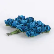 12 Paper Flowers Dark Turquoise Paper Rose Flowers (12x12)