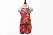 Adult Apron - Cute Plumeria Pink