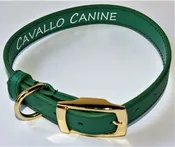 Cavallo Canine Leather Collar – Kelly Green