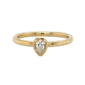 0.15carat Pear-cut Diamond Stackable Ring