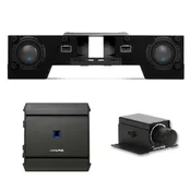 Alpine S-DB8V-TRK Dual 8" Halo S-Series Preloaded Truck Subwoofer Enclosure with Alpine S-A60M S-Series 600 Watt Mono Amp and RUX-KNOB.2 Bass Knob