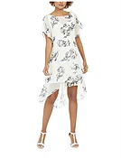 Chiffon-Overlay Dress