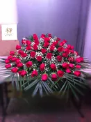 全紅玫瑰棺蓋花 | All Red Casket Flower