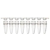 0.2mL 12-Strip Tubes, with Separate 12-Strip clear Flat caps, Natural