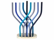 Blue Tube Menorah