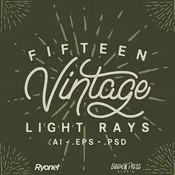 15 Vintage Vector Light Rays Pack (Download Only)