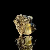 Aquamarine on Mica
