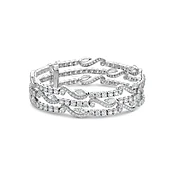 Adonis Rose three line bracelet in white gold