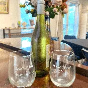 “Amelia Island is my Happy Place” Wine Glasses (pair)