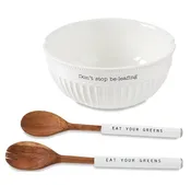 Don't Stop Be Leafing Salad Bowl Set