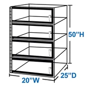 4-Door Waffle Pack Storage Desiccator