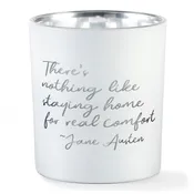 Matte White Candle Holder with Sentiment 47447