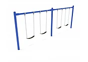 8-Foot-High Elite Single-Post Swing With Two Bays - Texas Backyard Structure