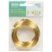 2″ Memory Wire for Bracelet, 1 ounce, Gold