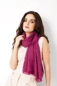 Berry  Knitted Cashmere Scarf