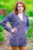 525 America: Boyfriend Cardigan, Gray