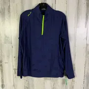 Athletic Top Long Sleeve Collar By Rlx In Navy, Size: L