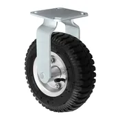 10" x 3-1/2" Pneumatic Rigid Caster – 300 lb | 4" x 4-1/2" Top Plate | CasterHQ