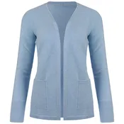 2 Pocket Long Sequin Open Cardigan in Giorgio Blue