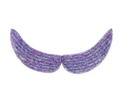 Designer Motif Purple Beaded Collar 11.5”x 5.5”