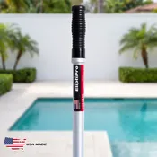 EliptiPro 15' Telescoping Pool Pole - Locks with a Twist, with no Parts to Break - Clean like a Pro!