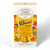 CAFFÉ CORSINI – Caffè Santos “Brasil” Puro Arabica Nespresso Pods – 1.8 oz (10×0.18)