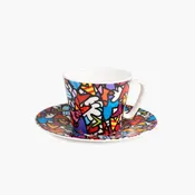 Alive Britto Espresso Coffee Cup & Saucer Plate