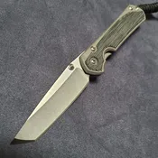 Chris Reeve S31-1228 Small Sebenza 31 Magnacut Tanto Black Canvas Micarta