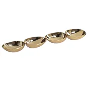 4-BOWL NUT/SNACK SERVER - POLISHED GOLD