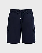 Bermuda en lin homme uni