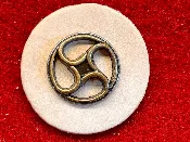 Valve Wheel Concho – Antique nickel plate and antique brass – 1″