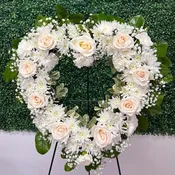 All White Standing Heart