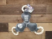 Best Dog Ever Canvas Dog Toy on Rope