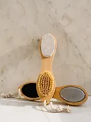 bamboo 4 sided exfoliating pedicure tool — Bhava Wellness