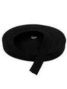 1 1/2" Wide Black 100% Cotton Webbing