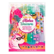Aloha Unicorn Gel Smens - 8 Scented Glitter Gel Pens