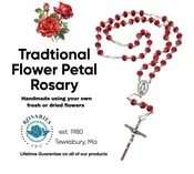 Rosary Made from flowers-Traditional Single Color Custom Rosary- Memorial from Wedding, Funeral, Baptism, Any Special Occassion.