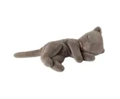 Maileg Sleeping Kitten Plush Grey Small