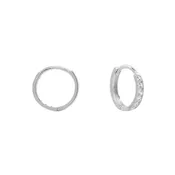 10k Solid Gold Channel CZ Huggie