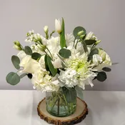 All white cylinder arrangements