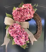 "Elegant Hydrangeas" Hydrangea Wreath