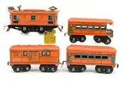 1928-29 AF 'Oriental Limited' 4-Piece Passenger Set W/ No. 3112 Boxcab, Paul Revere And Lexington Cars (O-Gaug