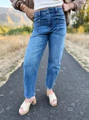 [ANNIEWEAR] Matthew Barrel Jean - DARK DENIM