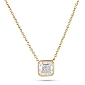 1 CTW LAB-Created Asscher Necklace