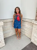 Denim Horse bit Shorts